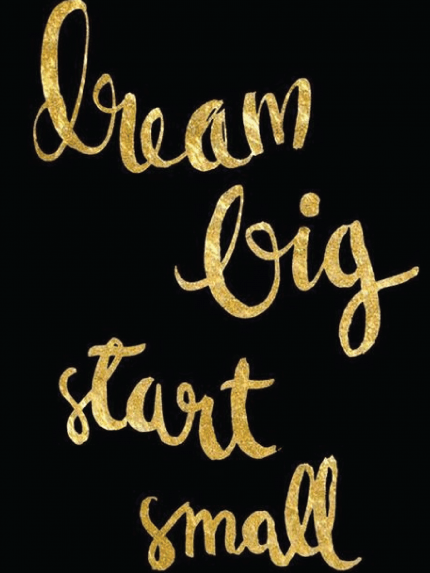 Dream big start small