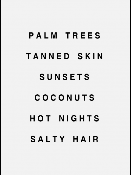 Palm trees tanned skin sunsets