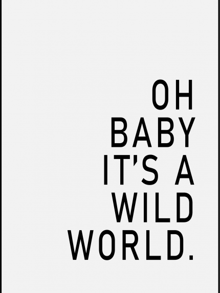 Oh baby It's a wild world